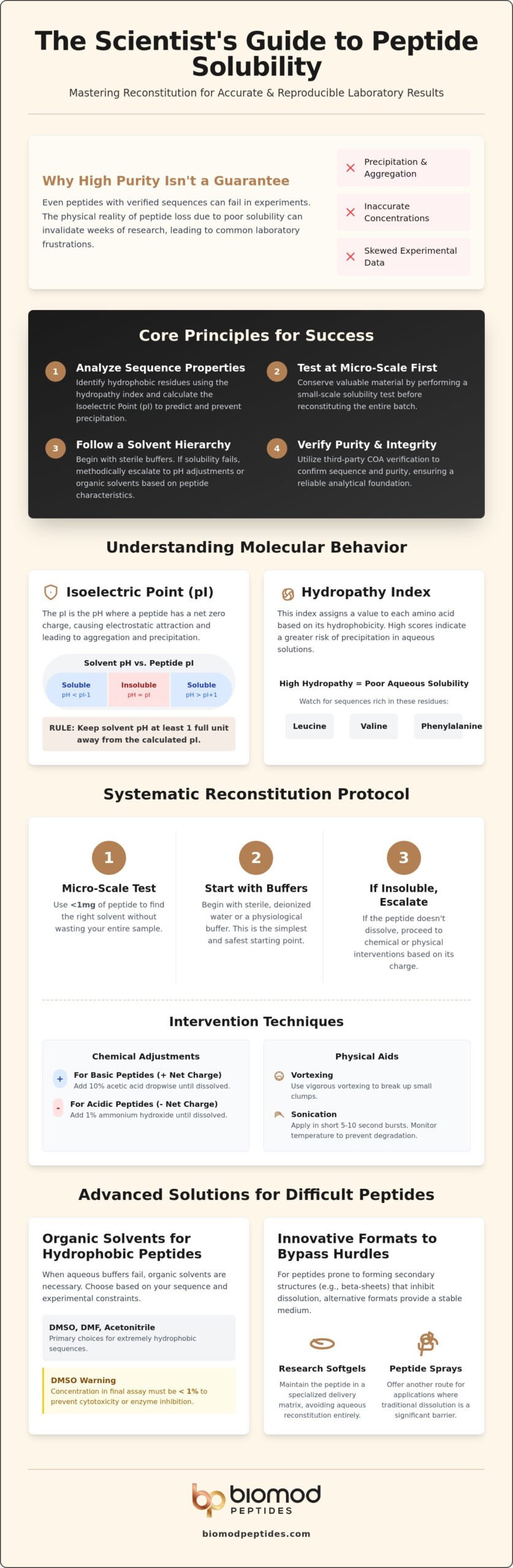 Improving Peptide Solubility: Analytical Protocols for Laboratory Research