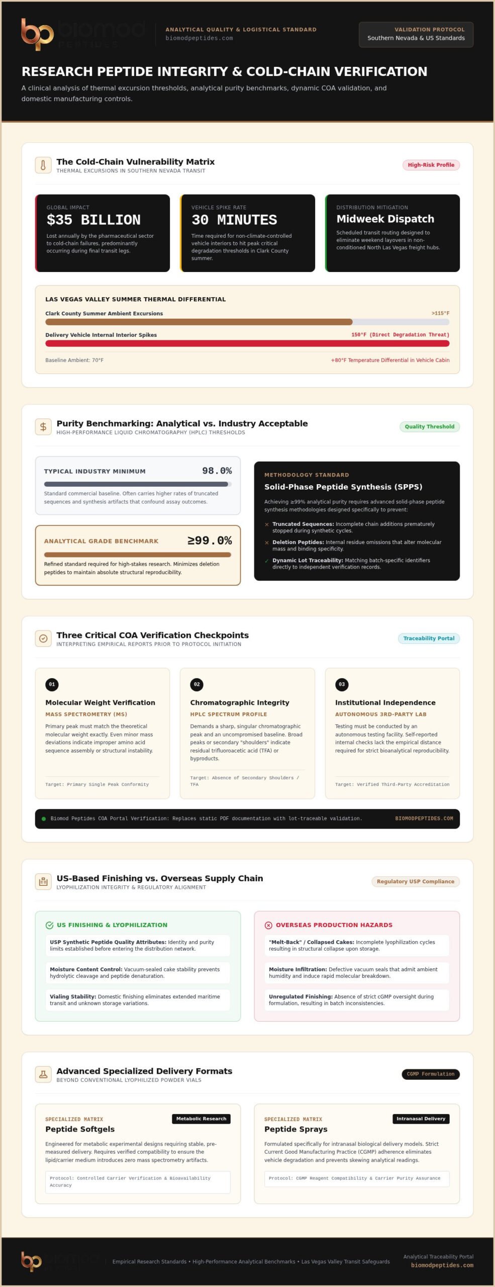Research Peptide Vendor Selection Checklist for Las Vegas Laboratories (2026)