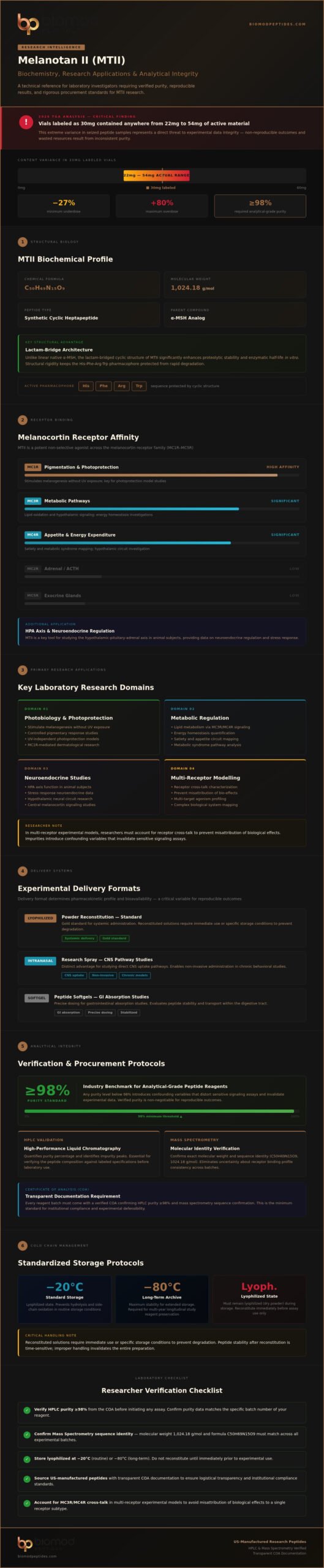 Melanotan II Research Applications: Analytical Standards and Experimental Use