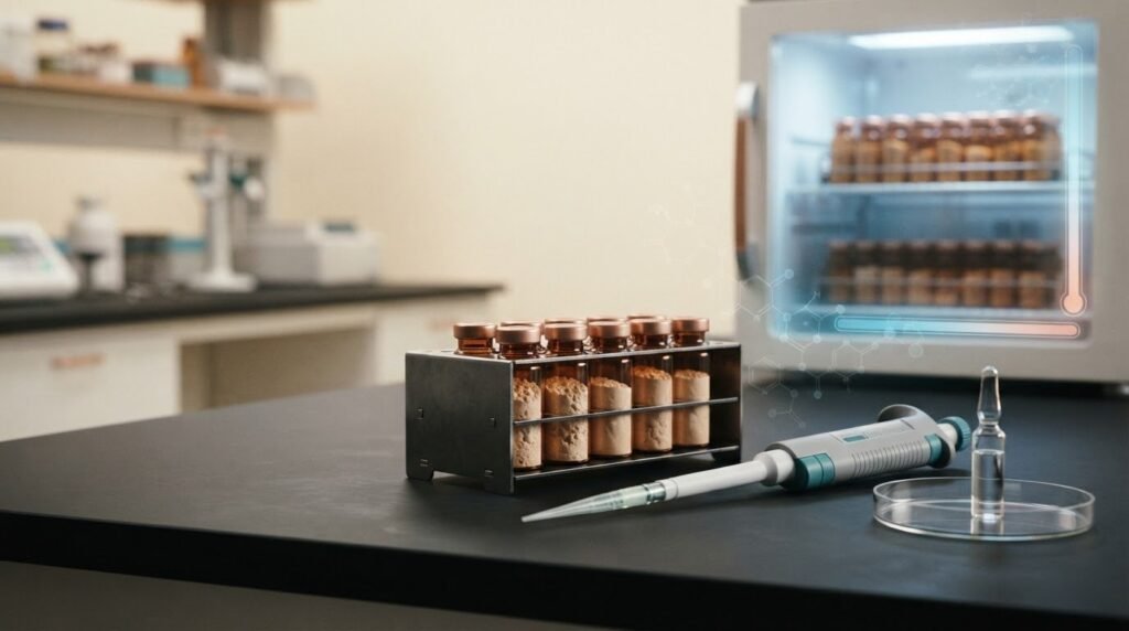 Manejo de BPC-157 en investigación de laboratorio: protocolos de almacenamiento, reconstitución y estabilidad